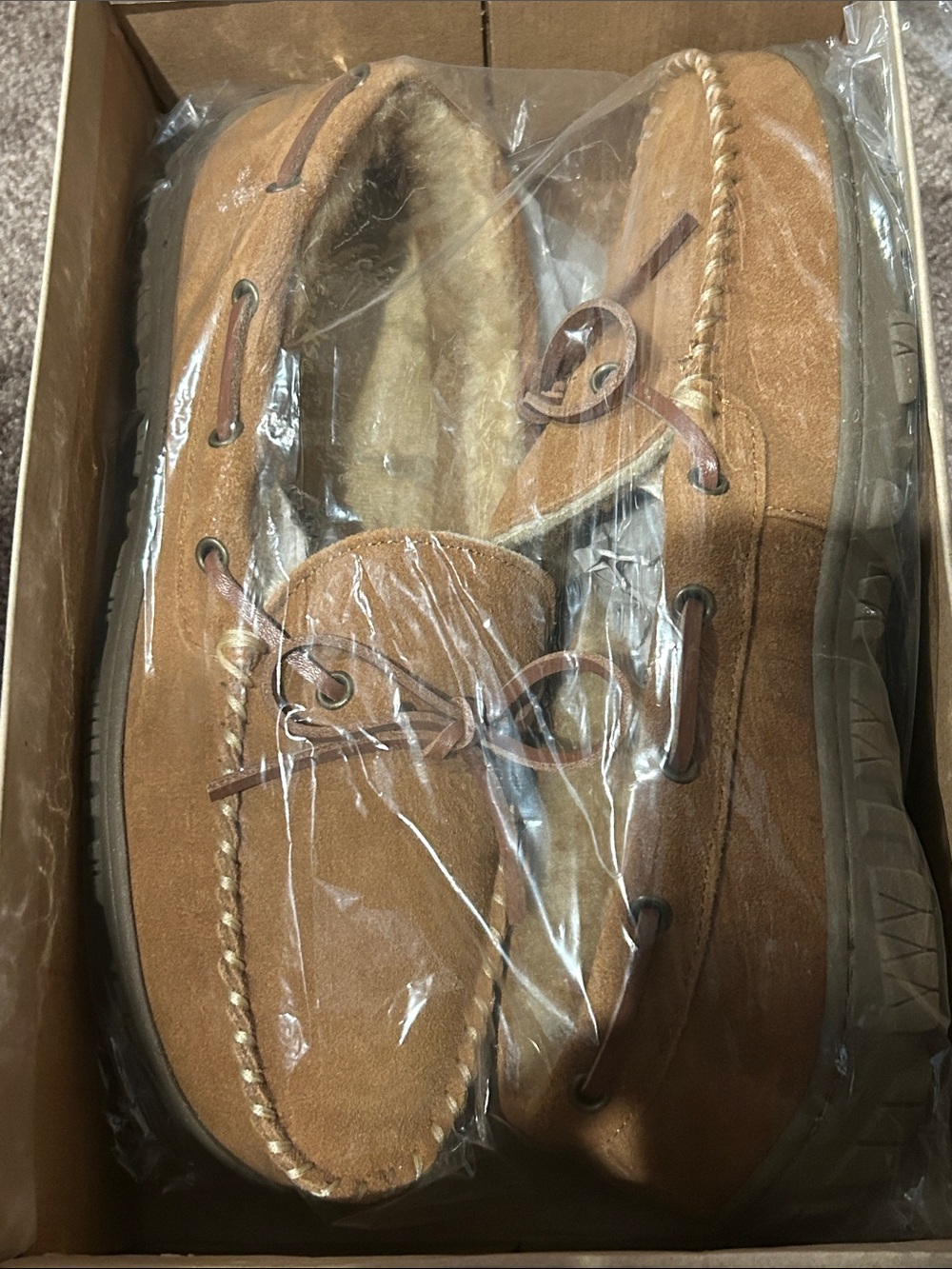 Men’s Clarks Slippers Tan Size 11M